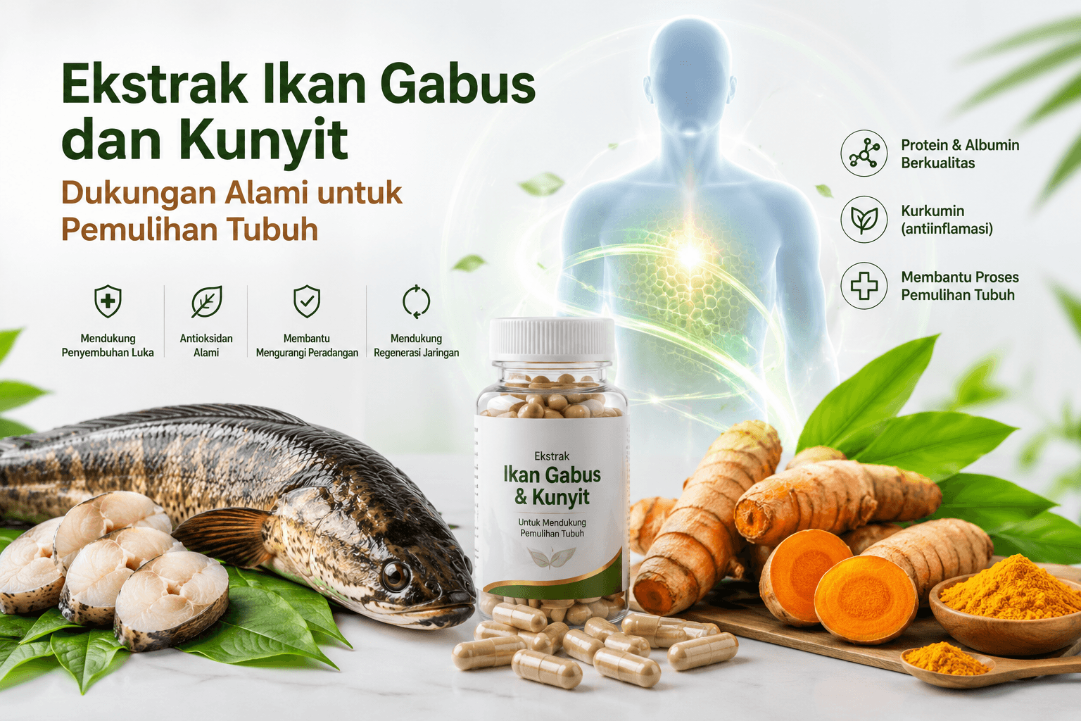 Gambar 1 - Ekstrak Ikan Gabus dan Kunyit